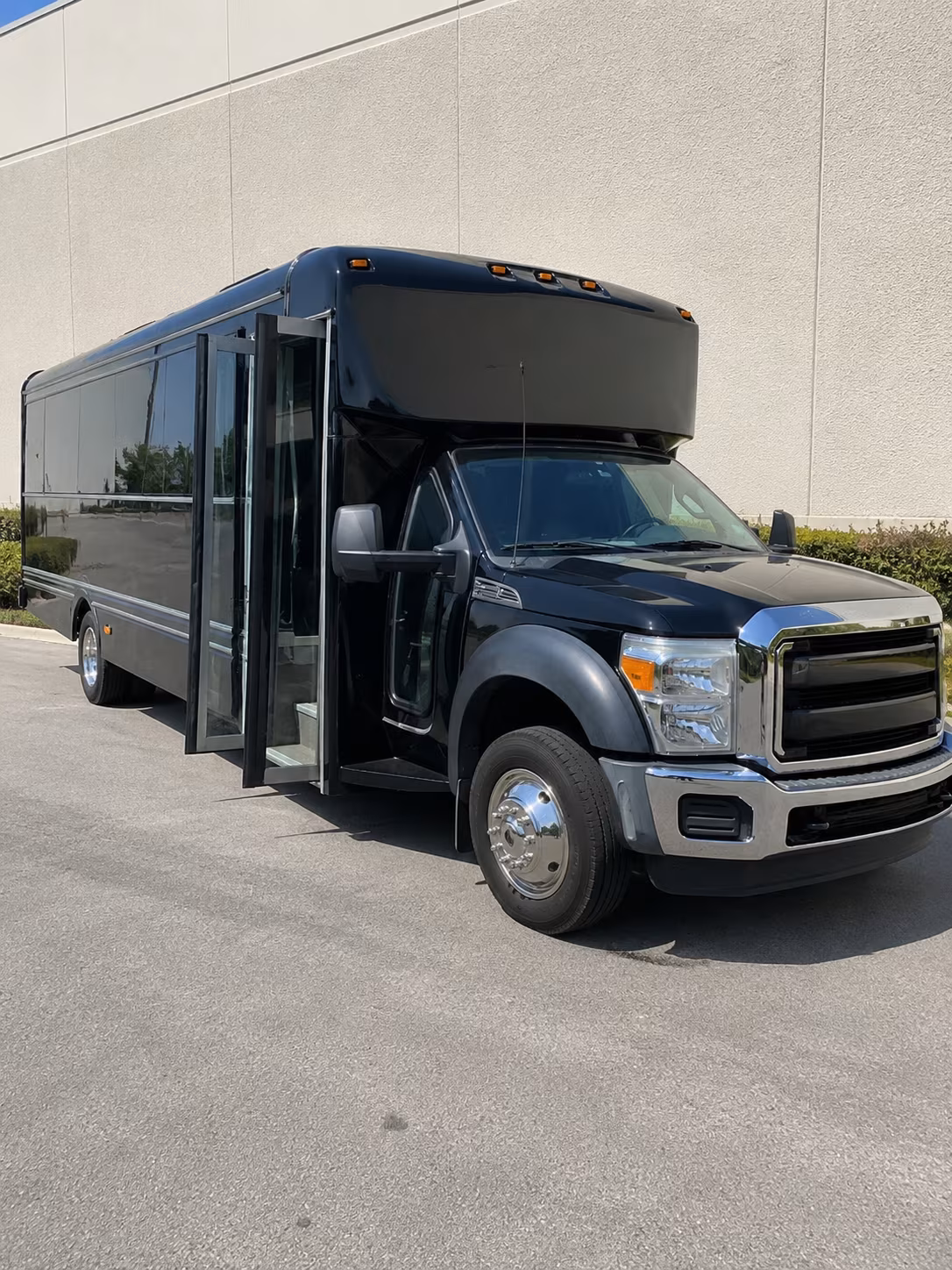 Interior of a party bus rental serving Orlando