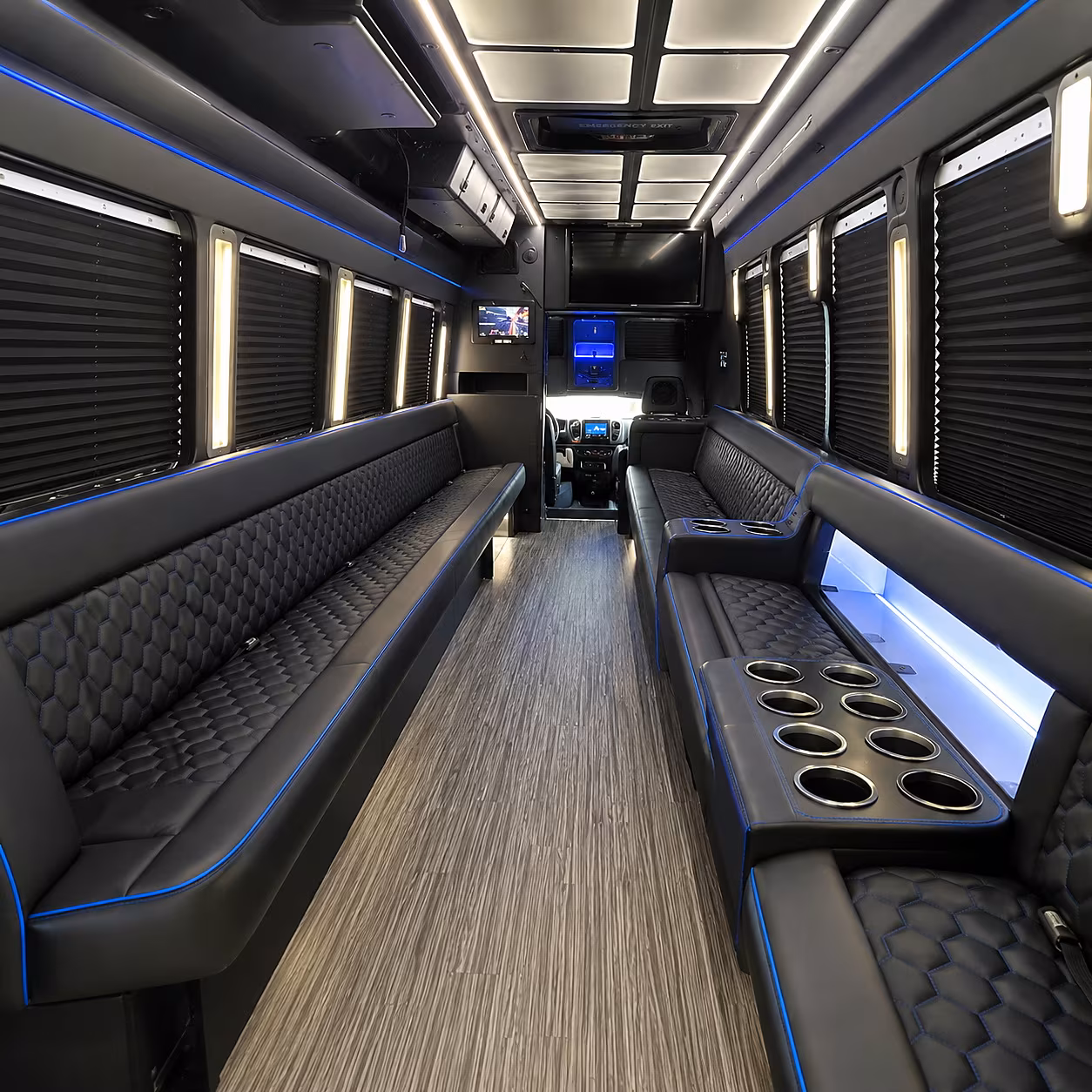 Orlando Private Event Transportation party bus interior