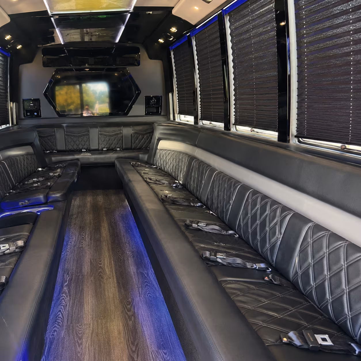 Orlando Prom & Homecoming Transportation party bus interior
