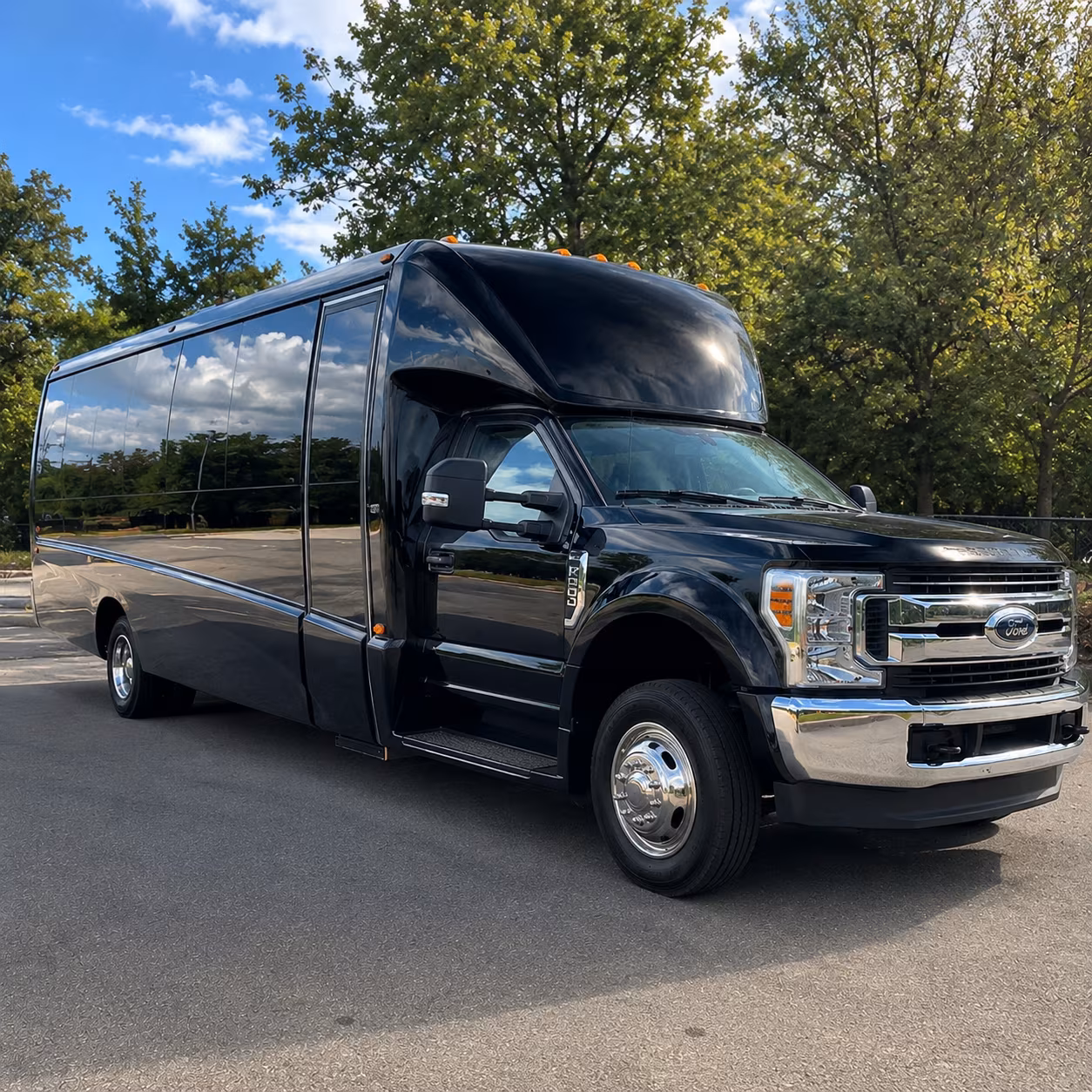 Orlando School Event Transportation party bus exterior