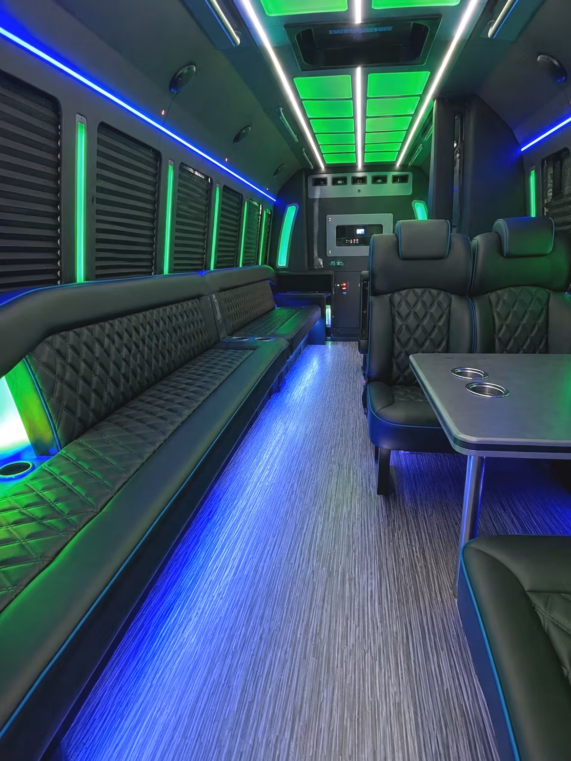 Orlando Sporting Event Transportation party bus interior