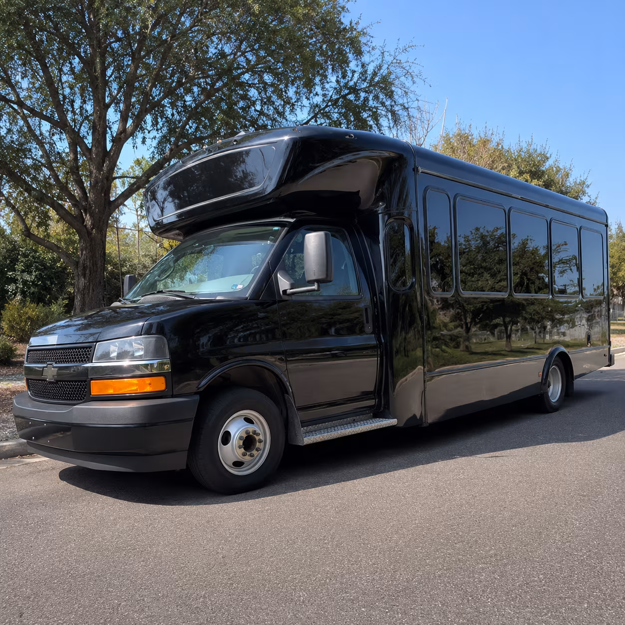 Orlando Wedding Transportation party bus exterior