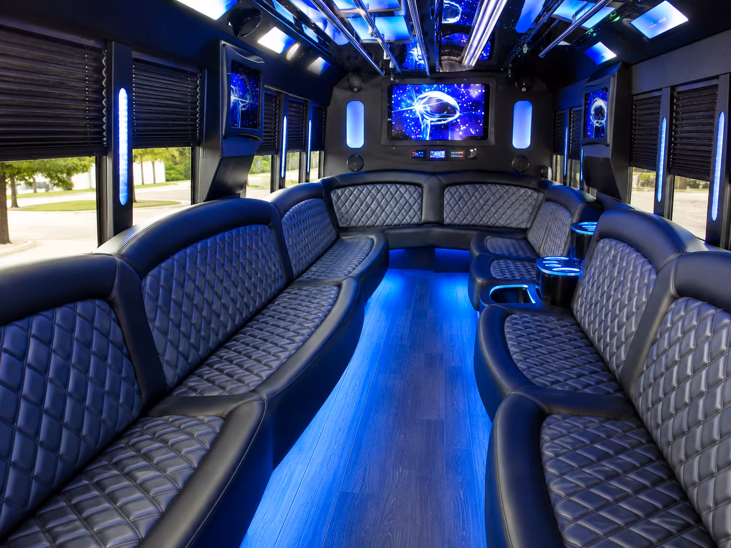 Orlando Wedding Transportation party bus exterior